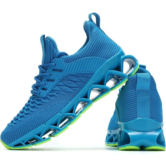 Women Sky Blue Slip-On Walking Running Shoes Blade Sneaker Non-Slip Comfort - Picture 8 of 8